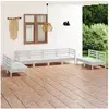 Image de Bois de Pin Massif Salon de Jardin 8 pcs Mobilier de Patio Mobilier de Jardin Ensemble de Meubles d'Extérieur Meubles 3082573