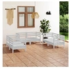Image de 6-delige Loungeset massief grenenhout wit3082583