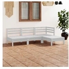 Image de 4-delige Loungeset massief grenenhout wit3082628