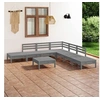 Image de 8-delige Loungeset massief grenenhout grijs3082654