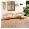 Image de Salon de jardin modulable bois massif marron 5 pieces 63.5 x 63.5 x 28.5 5 personnes