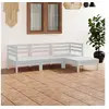 Image de 4-delige Loungeset massief grenenhout wit3082668