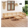 Image de Bois de Pin Massif Salon de Jardin 6 pcs Mobilier de Patio Meubles d'Extérieur Ensemble de Meubles de Terrasse 3082702