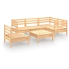 Image de Salon de jardin modulable bois massif bois 6 pieces x 63.5 x 62.5 6 personnes