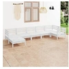 Image de Bois de Pin Massif Salon de Jardin 7 pcs Mobilier de Patio Meubles d'Extérieur Ensemble de Meubles de Terrasse 3082965