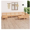 Image de Salon de jardin modulable bois massif bois 9 pieces 63.5 x 63.5 x 62.5 9 personnes