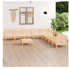 Image de Salon de jardin modulable bois massif bois 10 pieces x 63.5 x 62.5 10 personnes