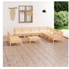 Image de Salon de jardin modulable bois massif bois 10 pieces x 63.5 x 62.5 9 personnes