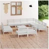 Image de Bois de Pin Massif Salon de Jardin 12 pcs Ensemble de Meubles d'Extérieur Mobilier de Patio Meubles de Terrasse 3083160