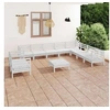 Image de Salon de jardin modulable bois blanc 5 pieces 11 personnes