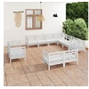Image de 11-delige Loungeset massief grenenhout wit3083215