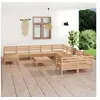 Image de Salon de jardin modulable bois massif bois 12 pieces x 63.5 x 62.5 12 personnes