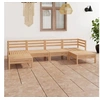Image de Salon de jardin modulable bois massif bois 6 pieces 63.5 x 63.5 x 28.5 6 personnes
