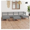 Image de Bois de Pin Massif Salon de Jardin 7 pcs Mobilier de Patio Meubles d'Extérieur Mobilier de Jardin Ensemble de Meubles 3083341