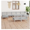 Image de Bois de Pin Massif Salon de Jardin 9 pcs Mobilier de Patio Meubles d'Extérieur Mobilier de Jardin Meubles de Terrasse 3083355