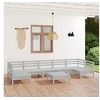 Image de 8-delige Loungeset massief grenenhout wit3083410