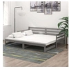 Image de Lit coulissant 2x(90x200) cm Gris Bois de pin massif