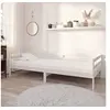 Image de Bois de Pin Massif Lit avec Tiroirs Canapé-lit Cadre de Lit Simple Lit d'Invité Salle de Séjour Salon Maison Intérieur 90x200 cm Blanc