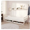 Image de Bois de Pin Massif Lit avec Tiroirs Lit d'Invité Canapé-lit Cadre de Lit Simple Salle de Séjour Salon Maison Intérieur 90x200 cm Blanc