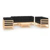 Image de Salon de jardin 8 pcs avec coussins Bois de pin massif
