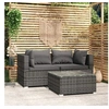 Image de Salon de jardin modulable resine tressee gris 3 pieces 70 x 60.5 cm 2 personnes