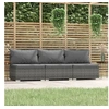 Image de Driezitsbank met kussens poly rattan grijs317517