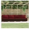 Image de Canapé avec Coussins Siège de Patio Canapé de Jardin Sofa de Terrasse Meuble d'Arrière-Cour Extérieur Marron Résine Tressée 4 Places