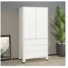 Image de Garde robe Blanc 90x50x180 cm Métal