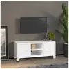 Image de Meuble TV industriel Blanc 105x35x42 cm Métal