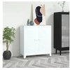 Image de Coffre de Rangement Industriel Armoire de Rangement Etagère Stockage Meuble de Bureau Maison Intérieur Blanc 90x40x100 cm Acier