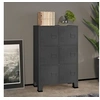Image de Coffre de rangement industriel Anthracite 75x40x115 cm Métal