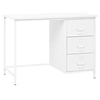 Image de Bureau industriel avec tiroirs Blanc 105x52x75 cm Acier