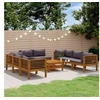 Image de Salon de jardin modulable bois gris 9 pieces x 69 x 62.5 8 personnes