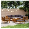 Image de Salon de jardin modulable bois massif gris 8 pieces 69 x 65 x 62.5 7 personnes
