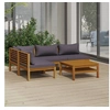 Image de Salon de jardin modulable bois gris 5 pieces x 69 x 62.5 4 personnes