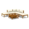 Image de Salon de jardin modulable bois beige 6 pieces 65.0 x 65 x 35 5 personnes