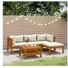 Image de Salon de jardin modulable bois beige 5 pieces 69 x 65 x 62.5 4 personnes