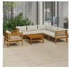 Image de Salon de jardin modulable bois massif beige 7 pieces x 69 x 62.5 6 personnes