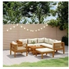 Image de Salon de jardin modulable bois massif beige 8 pieces 65.0 x 65 x 35 7 personnes