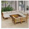 Image de Salon de jardin modulable bois massif 10 pieces beige 69 x 65 x 62.5 cm 9 personnes