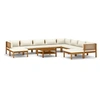 Image de Salon de jardin modulable bois massif beige 11 pieces x 69 x 62.5 10 personnes