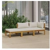 Image de Salon de jardin modulable bois massif beige 3 pieces x 69 x 62.5 3 personnes