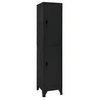 Image de Armoire à casiers Noir 38x45x180 cm Acier
