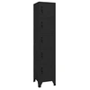 Image de Armoire à casiers Noir 38x40x180 cm Acier