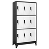 Image de Armoire à casiers Anthracite et blanc 90x45x180 cm Acier