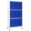 Image de Armoire à casiers Gris et bleu 90x45x180 cm Acier