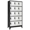 Image de Armoire à casiers Anthracite et blanc 90x40x180 cm Acier