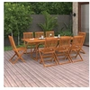 Image de 9-delige Tuinset 220x90x75 cm massief acaciahout3086988