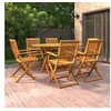 Image de Ensemble de Salle à Manger de Jardin 7 pcs Mobilier à Dîner de Patio Table et Chaises de Repas de Terrasse Extérieur 3086997