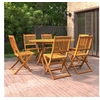 Image de Ensemble de Salle à Manger de Jardin 7 pcs Mobilier à Dîner de Patio Table et Chaises de Repas de Terrasse Extérieur 3086999